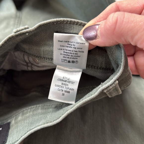 Veronica Beard Carson Flared Raw Hem Ankle Jeans in Green Size 25 - Picture 13 of 14